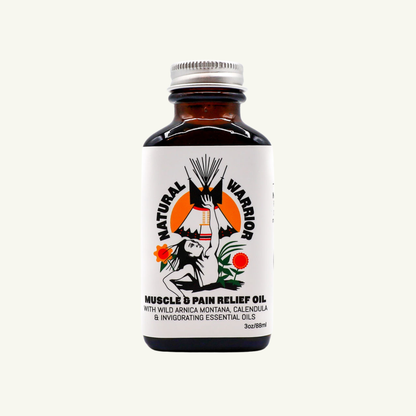 Natural Warrior Muscle & Pain Relief Oil: Topical Massage & Body Care.